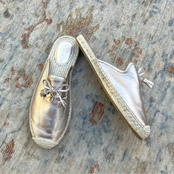 Coach EUC Flat Espadrilles Mules Sz 6.5 - Picture 2 of 7